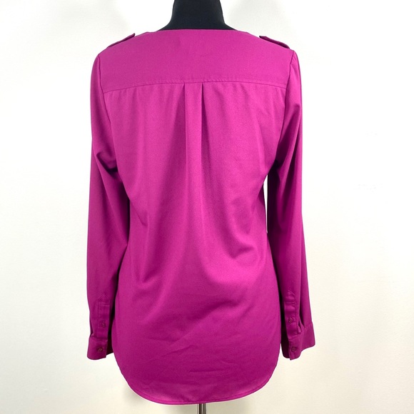 Long sleeve V-neck blouse - Picture 2 of 2